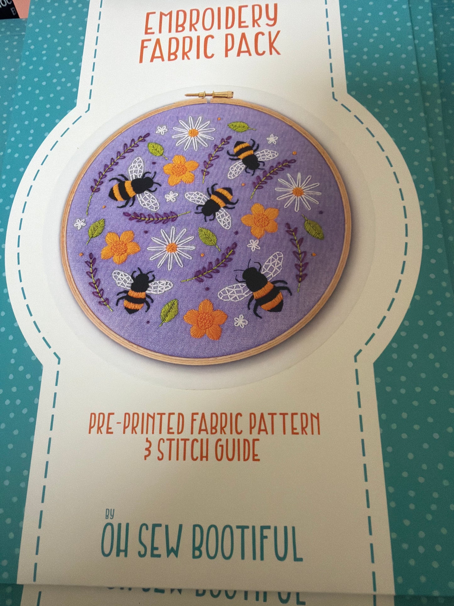 Embroidery Fabric Pack - Bees and Lavender