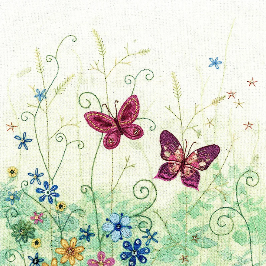 Beaks and Bobbins Blue Meadow Hand Embroidery Kit