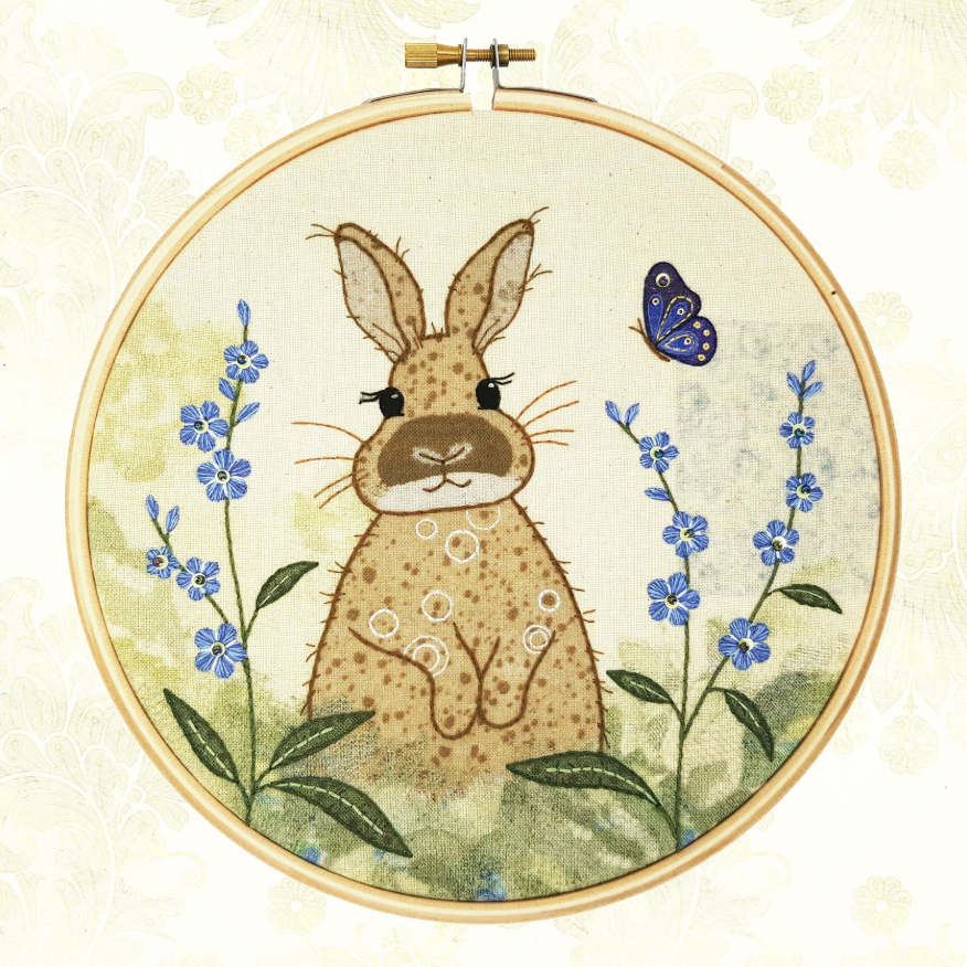 Beaks and Bobbins Bluebell Bunny Hand Embroidery Kit