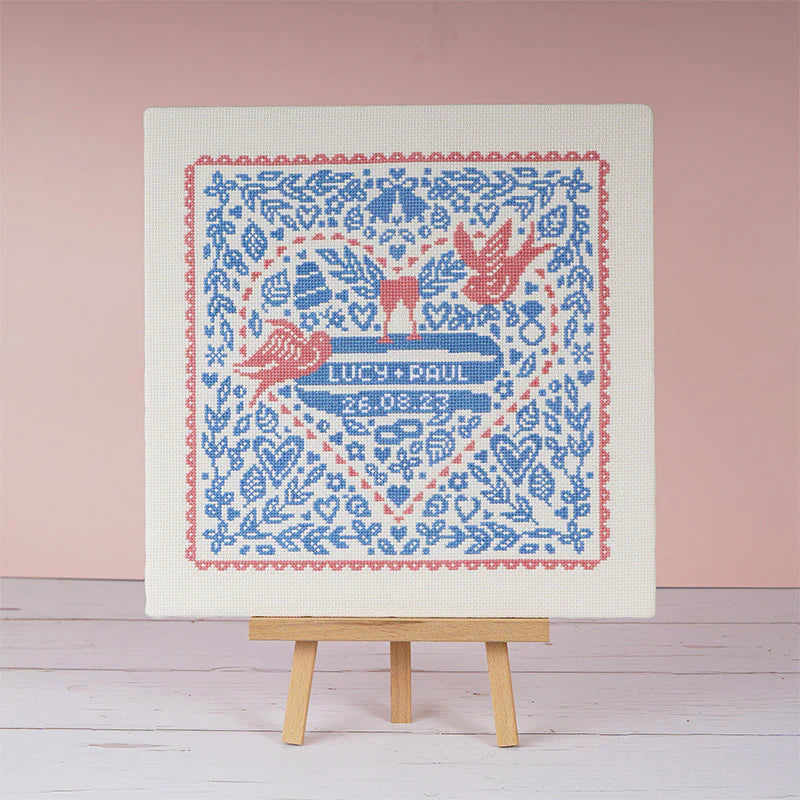 Wedding Wishes - cross stitch kit ( fully personalised)