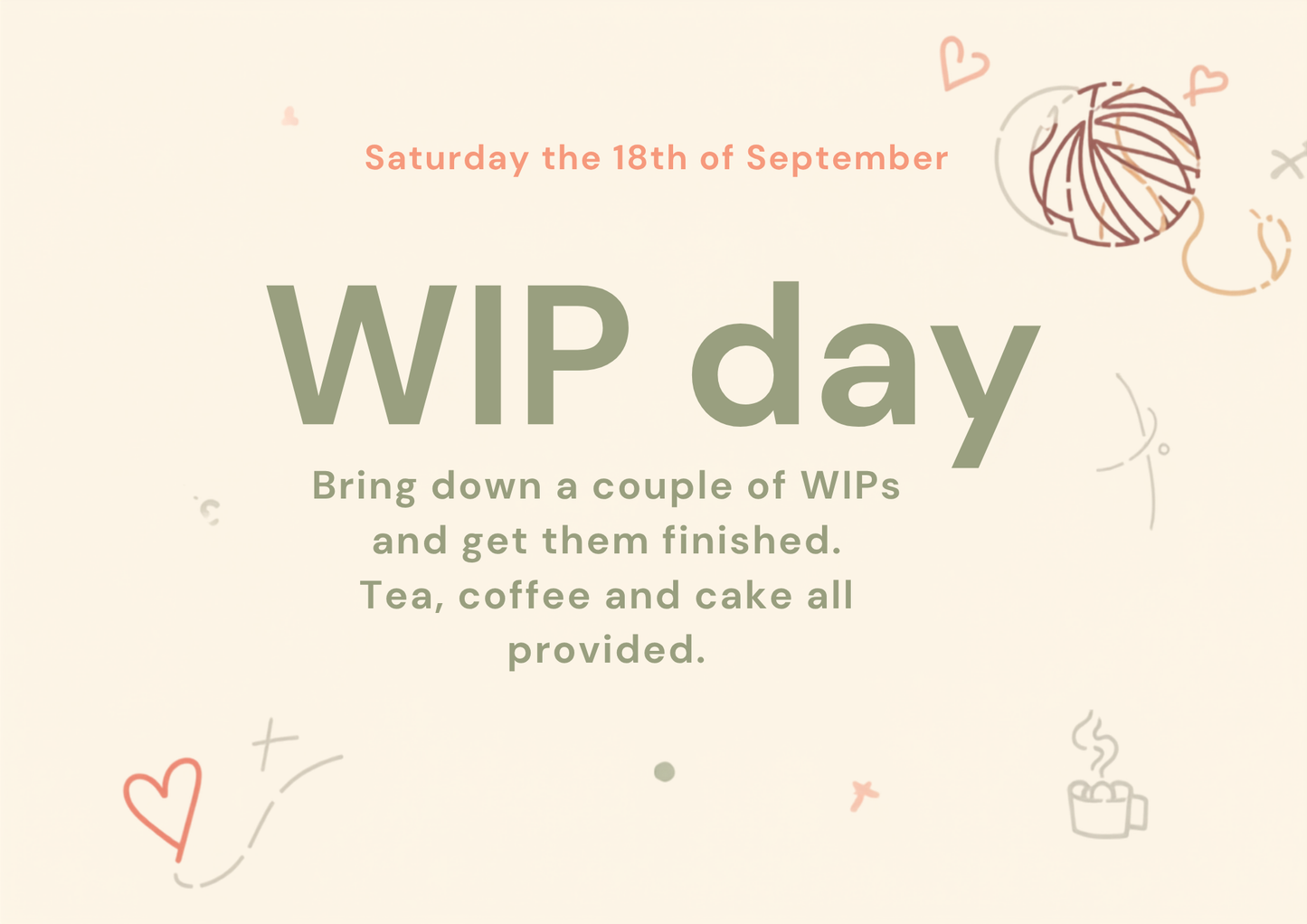 Bring your Wip (or 2) and get them finished