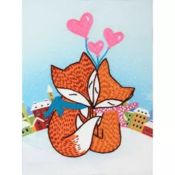 Foxy love - embroidery kit
